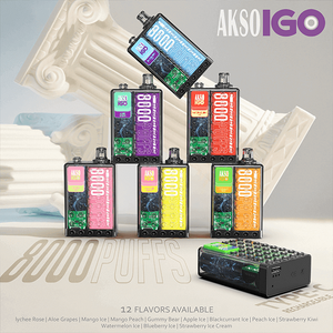 HCigar AKSO IGO Einweg-Vape-Box 650 mAh (wiederaufladbar) 8000 Züge