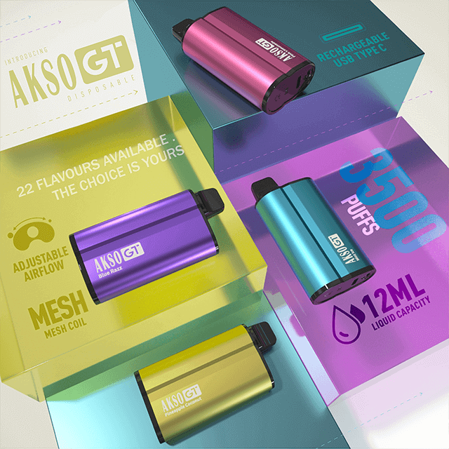 HCigar AKSO GT Einweg-Vape-Box 650 mAh (wiederaufladbar) 3500 Züge